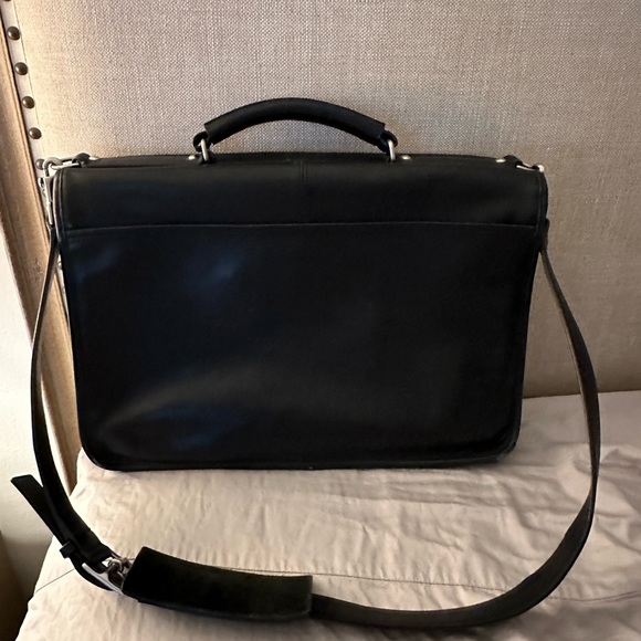 Coach Black Leather Briefcase/Work Bag - Picture 3 of 9